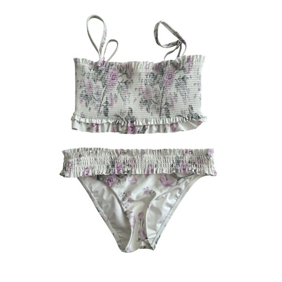 SEA & VIOLET Floral Two Piece Bikini Swimsuit Size Small - Picture 6 of 6